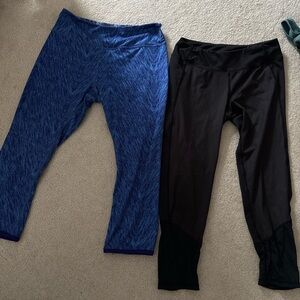 Kyodan leggings bundle 2 pairs cropped athletic yoga pants size XS